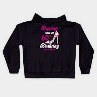 Stepping Into My 60th Birthday Like a Queen Kids Hoodie